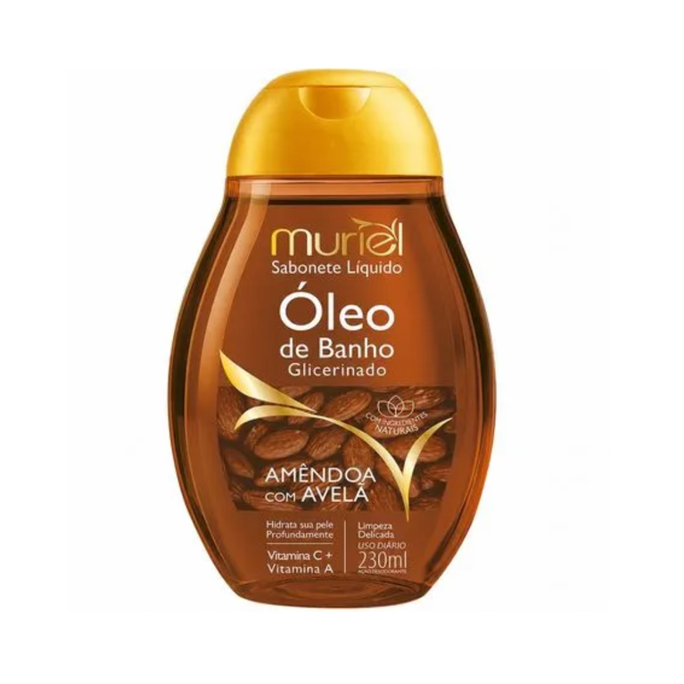 Sabonete Líquido Muriel Óleo de Banho Amêndoa e Avelã 230ml