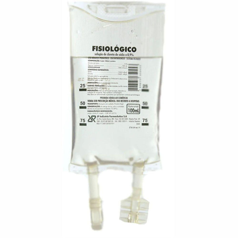 Bolsa de Cloreto Sódio 0,9% JP Indústria - 500Ml - Drogaria Poupa Centro