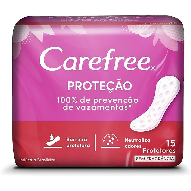 Protetor Diário Carefree Proteção Sem Perfume 15 unidades - Drogaria Poupa Centro