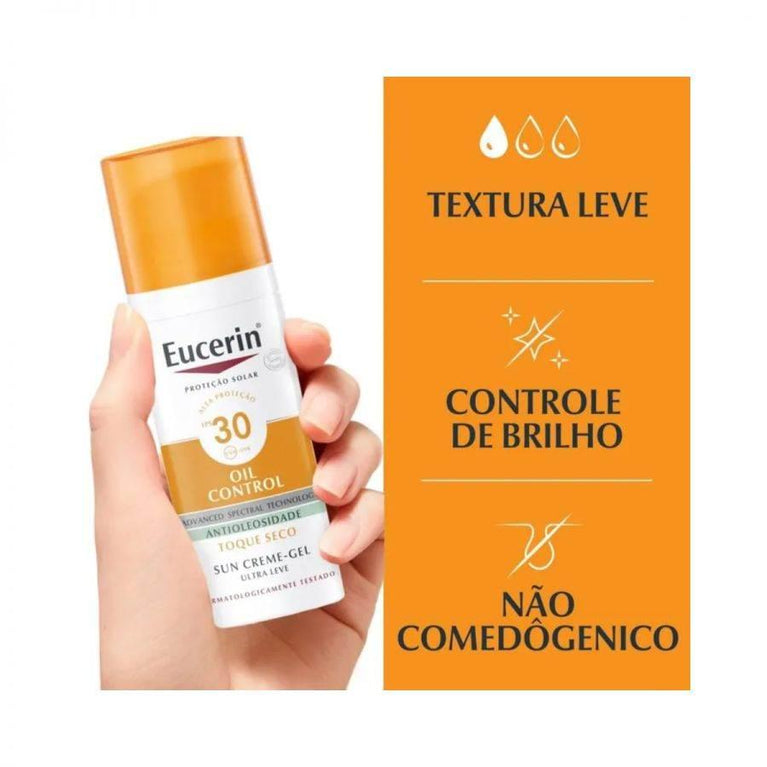Protetor Solar Eucerin FPS 30 Oil Control 50g - Drogaria Poupa Centro