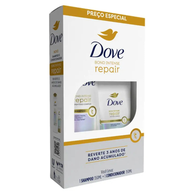 Kit Dove Bond Intense Repair Shampoo 350ml + Condicionador