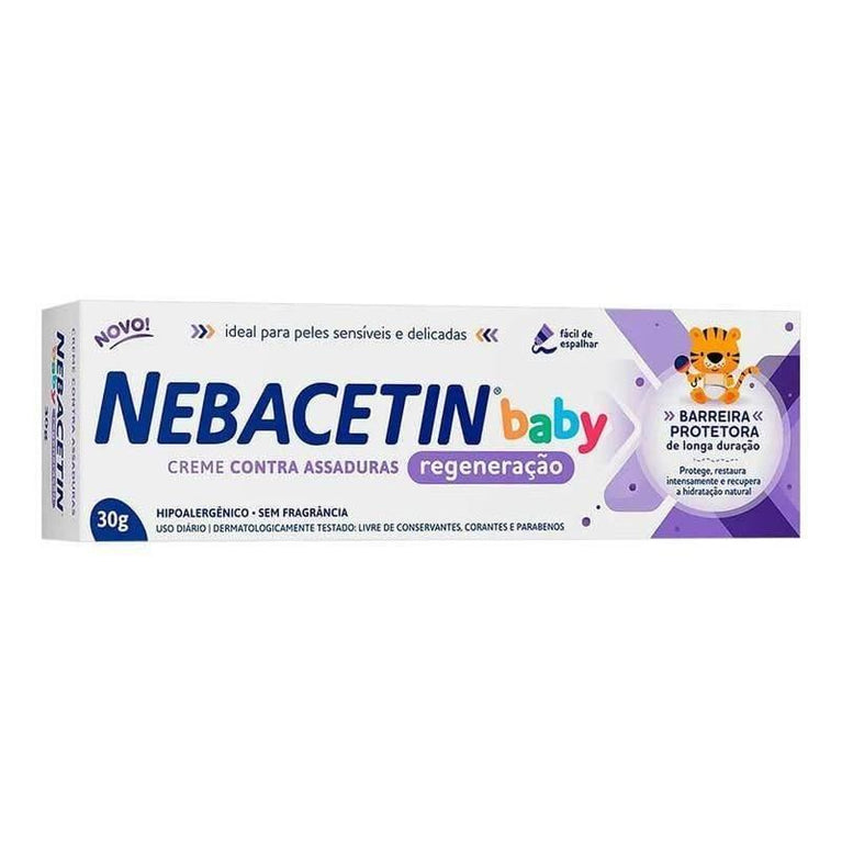 Creme para Assaduras Nebacetin Baby Regeneração 30g - Drogaria Poupa Centro