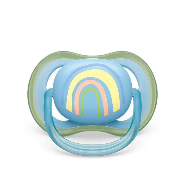 Chupeta Philips Avent Ultra Air 0-6 meses Azul Arco Íris - 1 unidade
