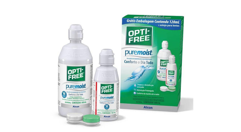 Opti-Free Puremoist 300+120Ml + Estojo - Drogaria Poupa Centro