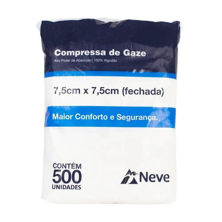 Compressa de Gaze C/500 Neve - Drogaria Poupa Centro