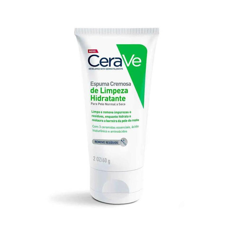 CeraVe Espuma Cremosa De Limpeza Hidratante 60g - Drogaria Poupa Centro