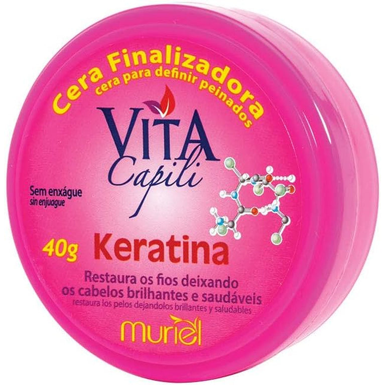 Cera Finalizadora Capilar Queratina, Muriel, 40 G, Muriel