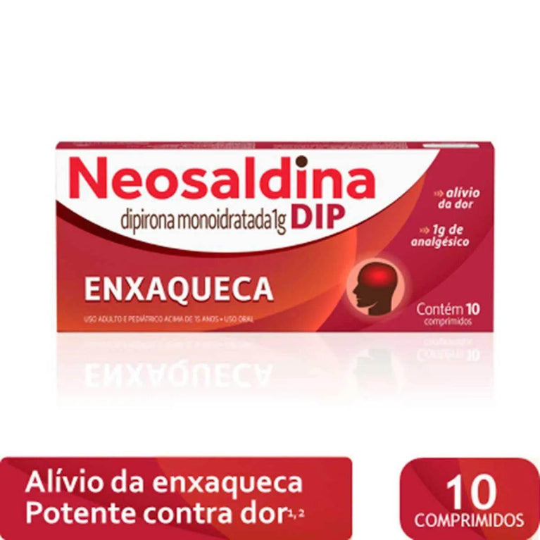 Neosaldina Dip Dipirona Monoidratada 1g 10 comprimidos - Drogaria Poupa Centro