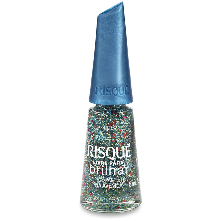 Esmalte Glitter Risqué Livre Para Brilhar 8ml – De Paetê Na Avenida