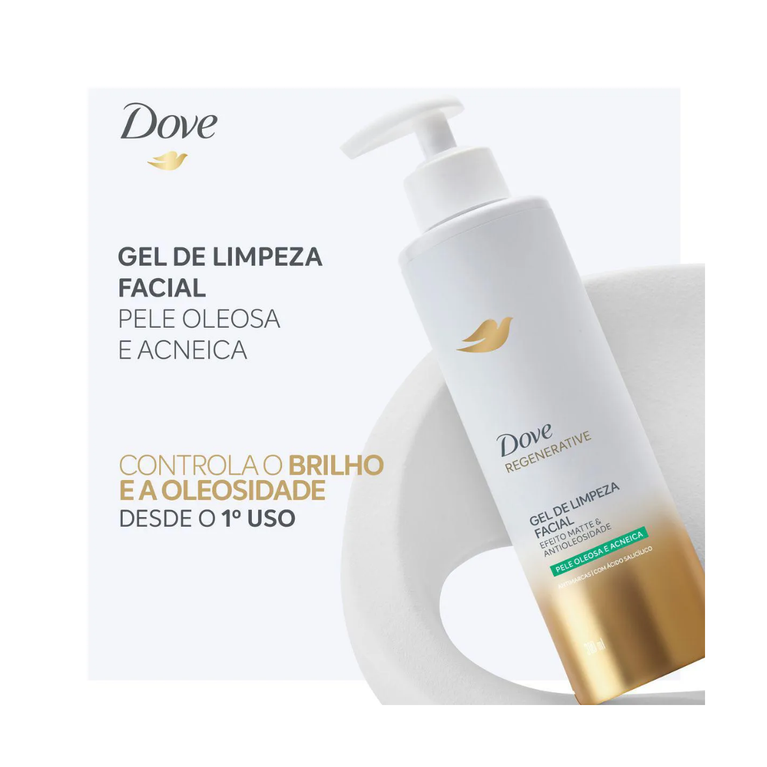 Gel de Limpeza Dove Regenerative Efeito Matte & Antioleosidade 300ml VALIDADE 09/2026