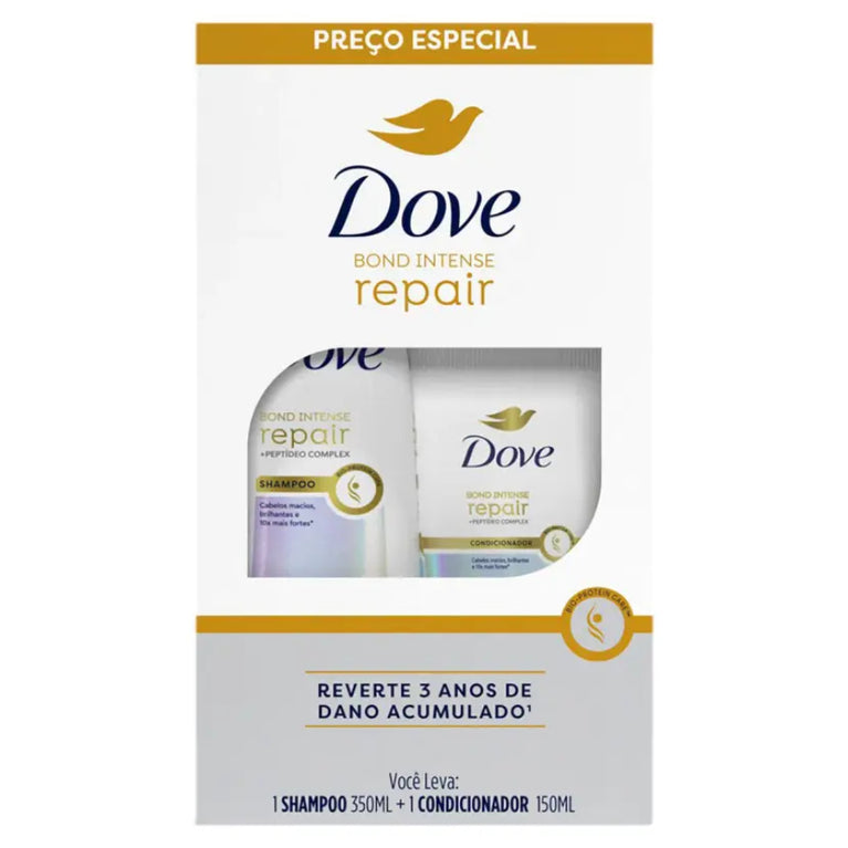 Kit Dove Bond Intense Repair Shampoo 350ml + Condicionador