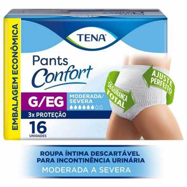 Roupa Íntima Tena Pants Confort Tamanho G Com 16 Unidades - Drogaria Poupa Centro