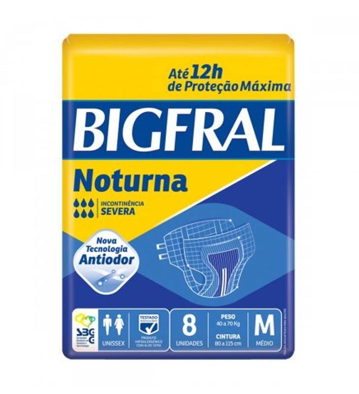 Fralda Geriátrica Bigfral Derma Plus Noturna M Absorção Intensa Com 8 Unidades - Drogaria Poupa Centro