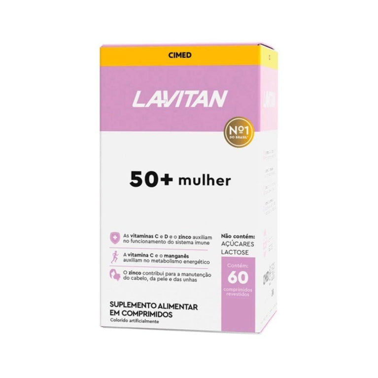 Lavitan 50+ Mulher Com 60 Comprimidos - Drogaria Poupa Centro