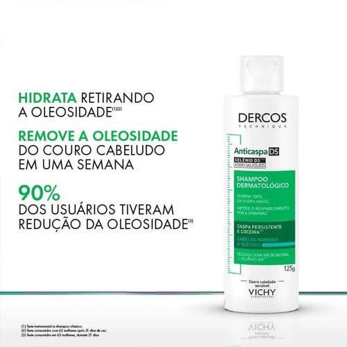 Shampoo Dercos Anti Caspa Ds Cabelos Normais A Oleosos 125g Vichy - Drogaria Poupa Centro