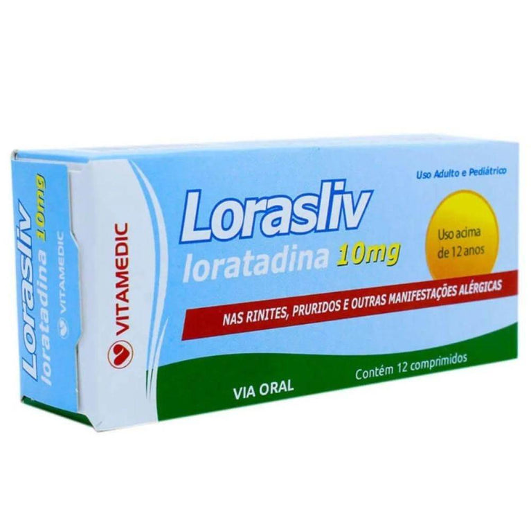 Lorasliv 10Mg -12 Comprimidos Vitamedic - Drogaria Poupa Centro