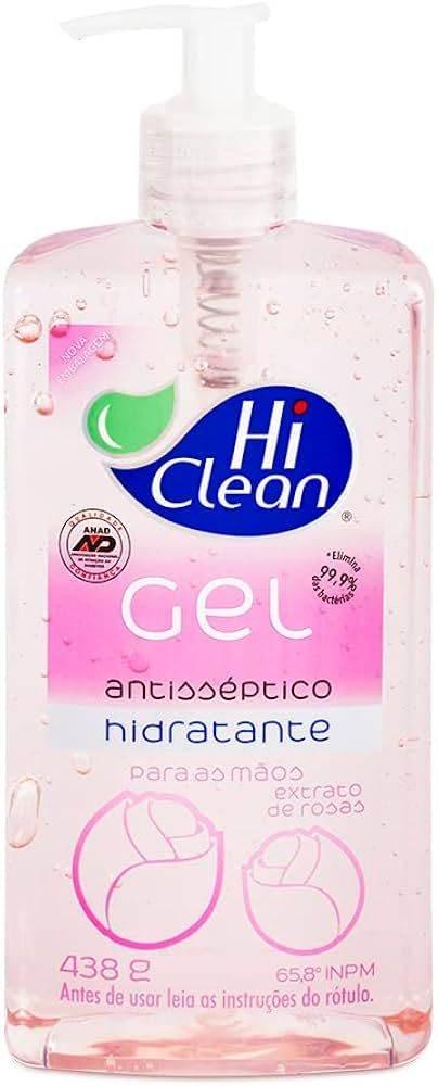 Alcool Gel Hi Clean 500Ml Extra Rosas - Protetor e Hidratante - Drogaria Poupa Centro