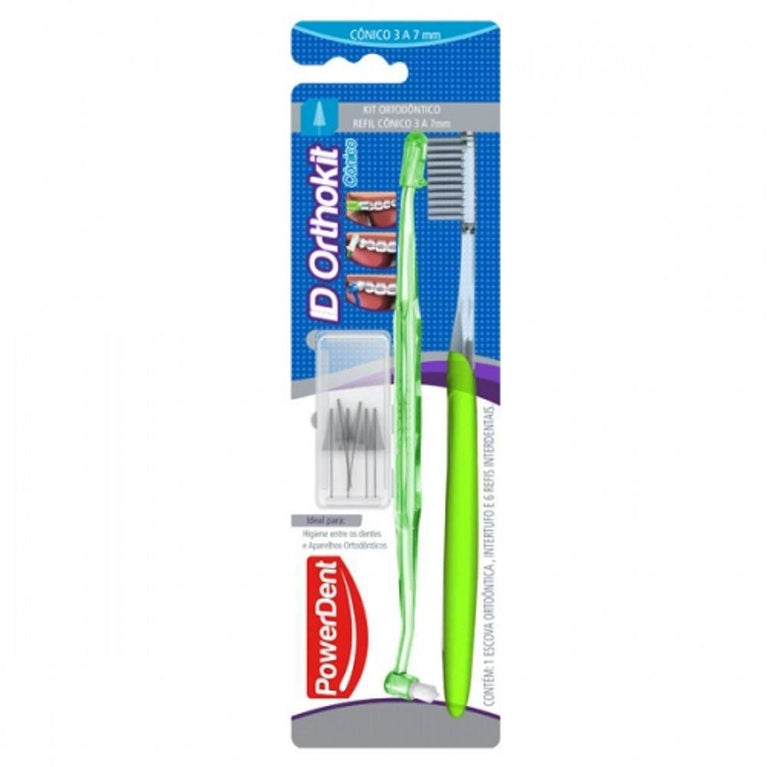 Escova de Dente Powerdent Orthokit Conico - Drogaria Poupa Centro