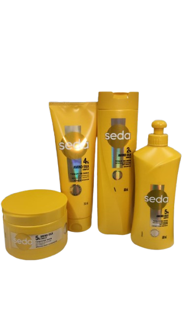 Kit Seda Toque De Seda Shampoo Condicionador Máscara Creme