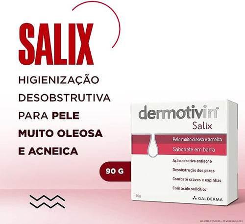 Sabonete Em Barra Para O Rosto Dermotivin Salix 90g - Drogaria Poupa Centro