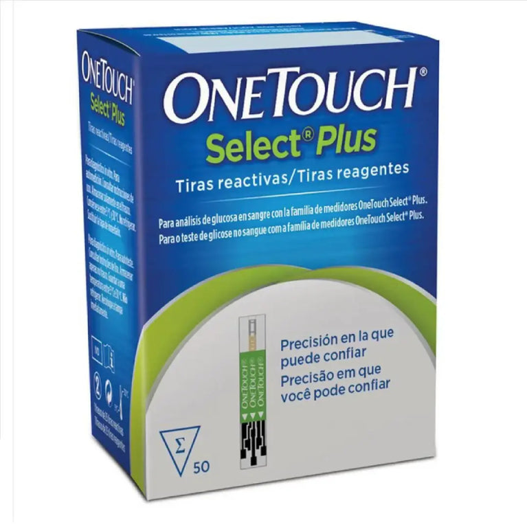 Tiras de Glicemia OneTouch Select Plus com 50 unidades