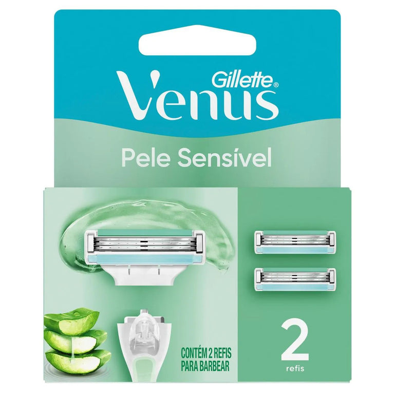 Carga para Aparelho de Depilar Gillette Venus Pele Sensível 2 unidades