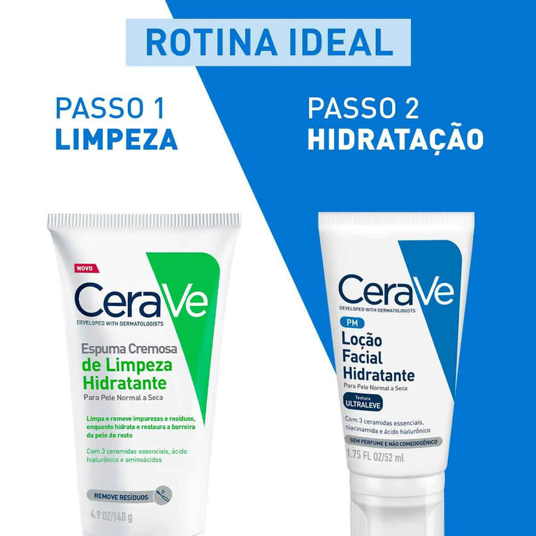 Espuma Cremosa de Limpeza Hidratante Cerave Sem Perfume 140g