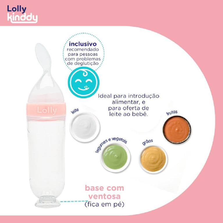 Alimentador Colher Dosadora Lolly Rosa