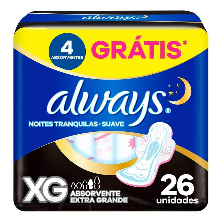 Abs Always Not Xg C/26 C/A - Drogaria Poupa Centro
