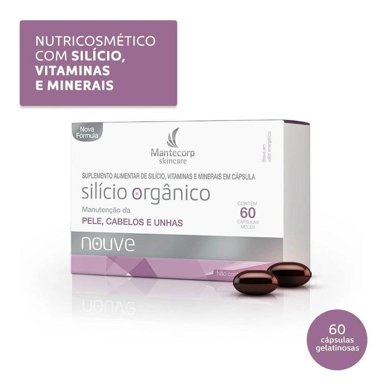 Nouve Silício Orgânico - 60 Cápsulas. Sabor Sem Sabor - Drogaria Poupa Centro