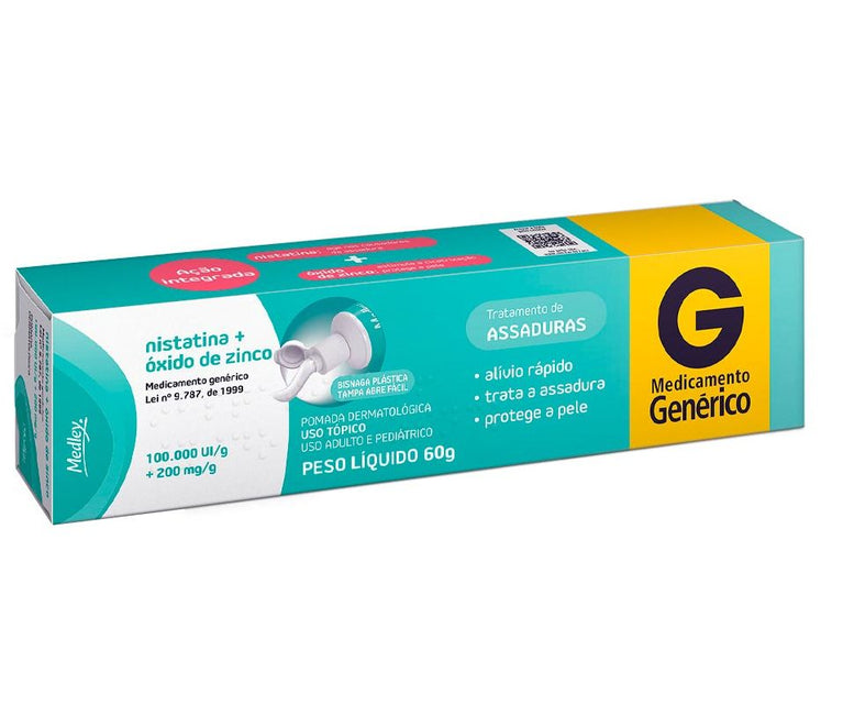 Kit Nistatina+Oxido De Zinco 60g Medley 6unidades