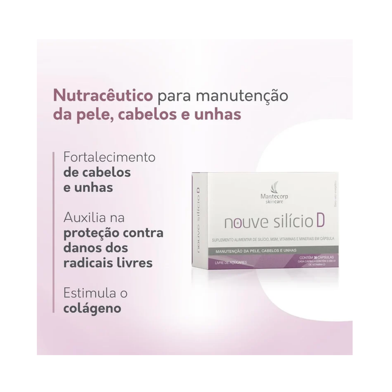 Nouve Silicio D 30 cápsulas Mantecorp