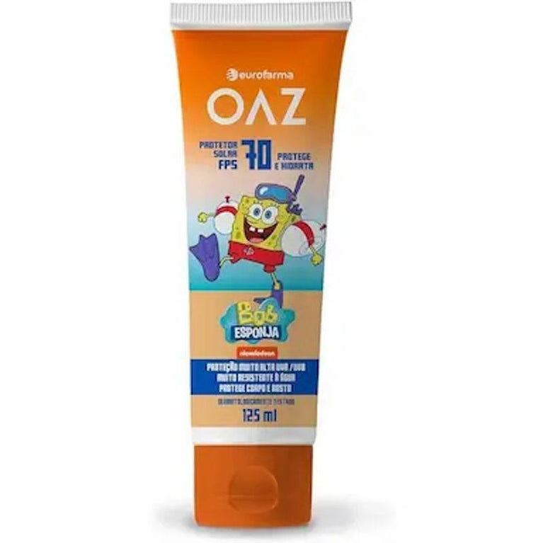 OAZ PROTETOR SOLAR BOB ESPONJA CORPO E ROSTO 70FPS 125ML - Drogaria Poupa Centro