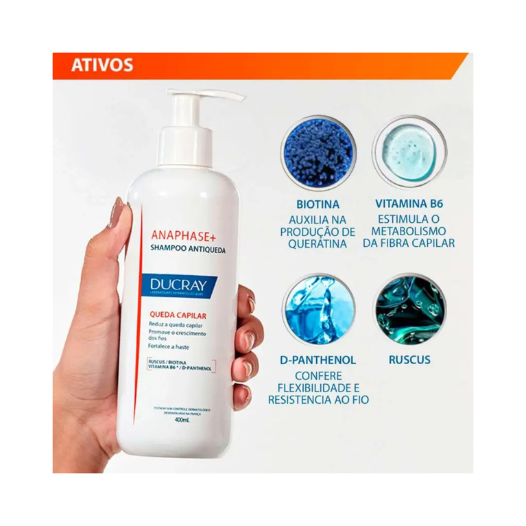 Ducray Anaphase Shampoo 400Ml VALIDADE 30/11/2026