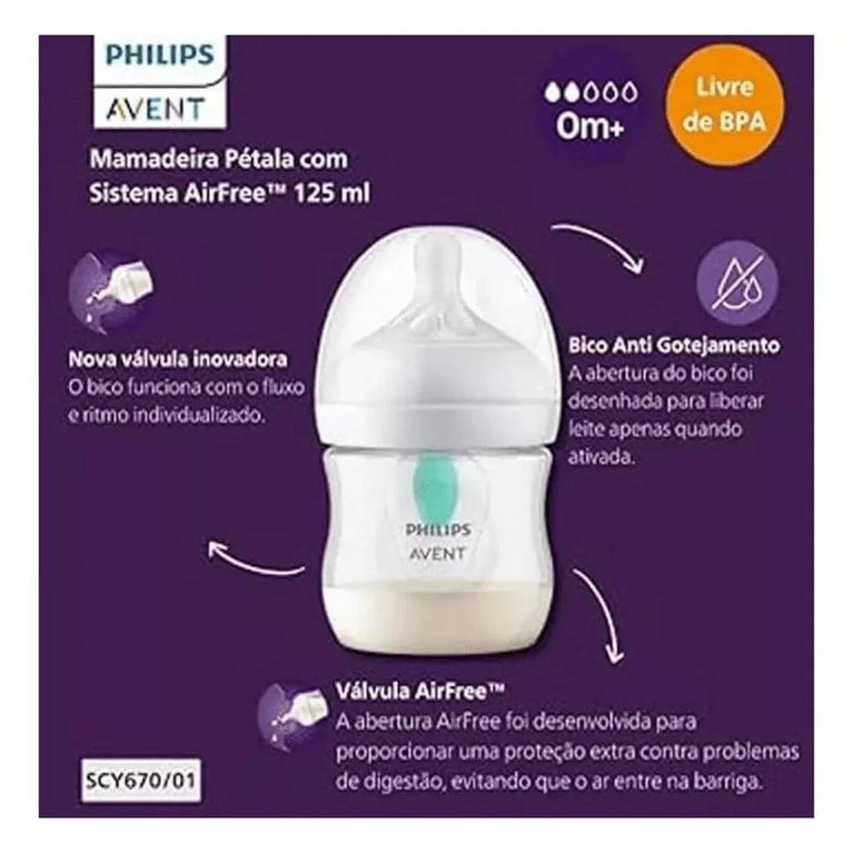 Mamadeira Avent 125Ml Petala 3.0