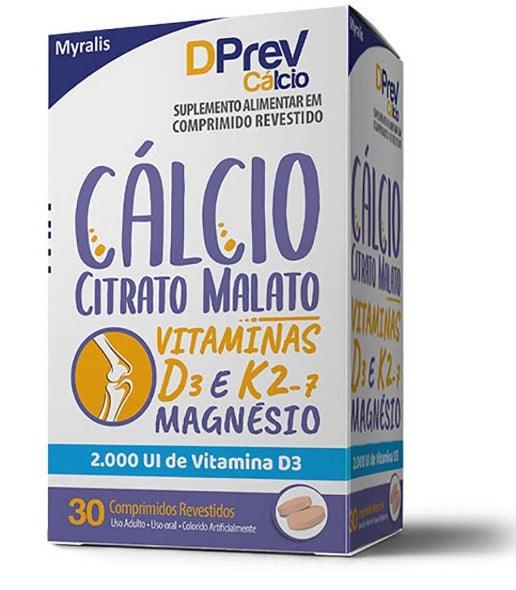 Cálcio DPrev 2000UI c/30 Comprimidos - Drogaria Poupa Centro
