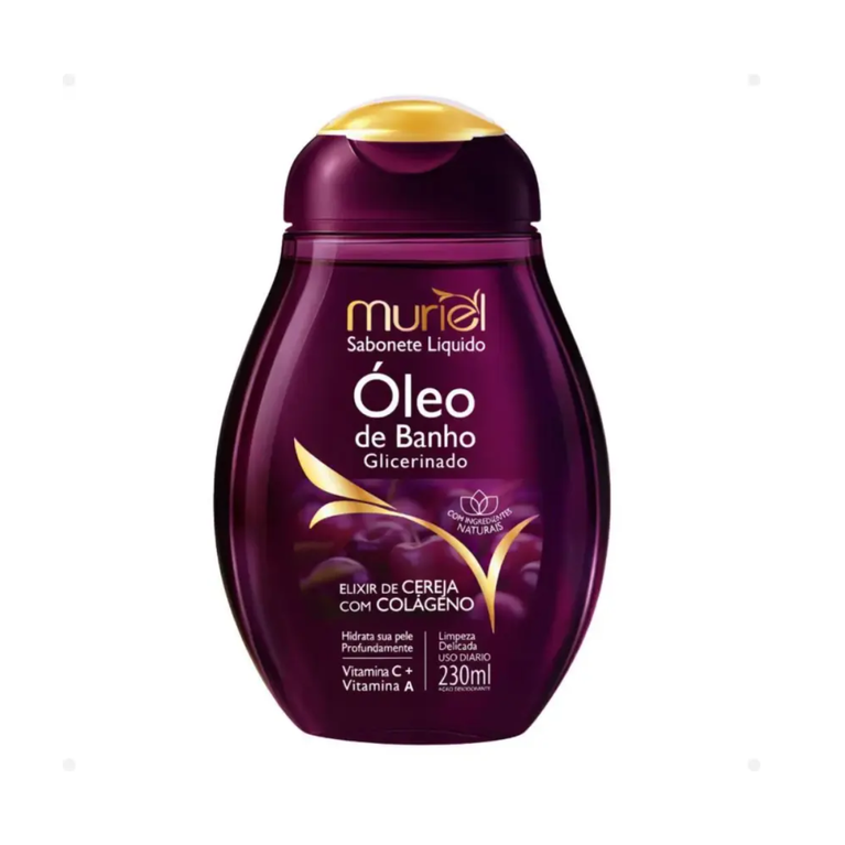 Sabonete Líquido Muriel Óleo de Banho Cereja e Colágeno 230ml