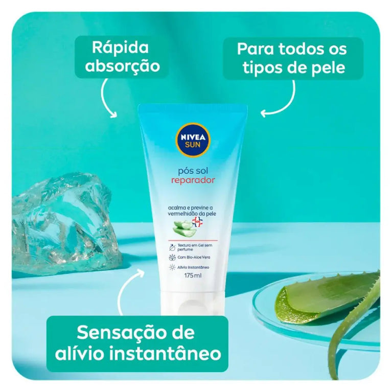 Gel Pós Sol Nivea Sun Reparador 175ml VALIDADE 03/2026