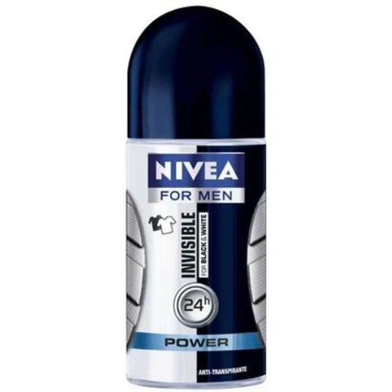 Desodorante Nivea Rollon invisible Black & White Power 50ml - Drogaria Poupa Centro