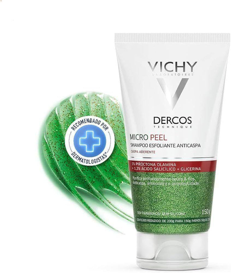 Shampoo Esfoliante Anticaspa Vichy Dercos Micro Peel 150g - Drogaria Poupa Centro