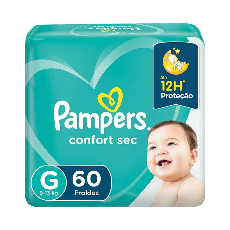 Fralda Pampers Confort Sec G Com 60 Unidades - Drogaria Poupa Centro