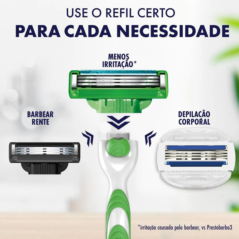 Carga para Aparelho de Barbear Gillette Mach3 Sensitive com 2 unidades