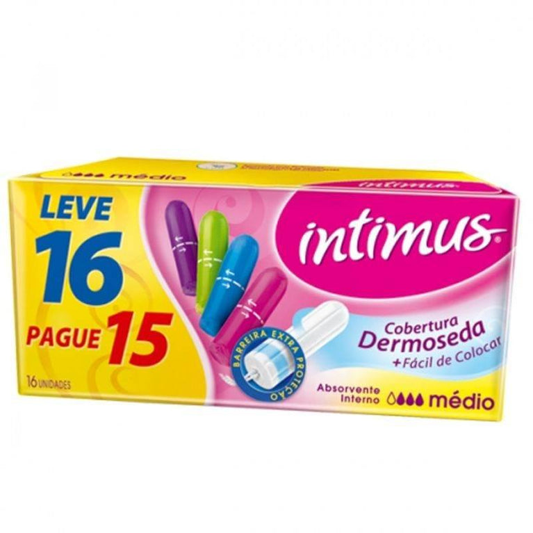 Absorvente Interno Intimus Medio 16 unidades - Drogaria Poupa Centro