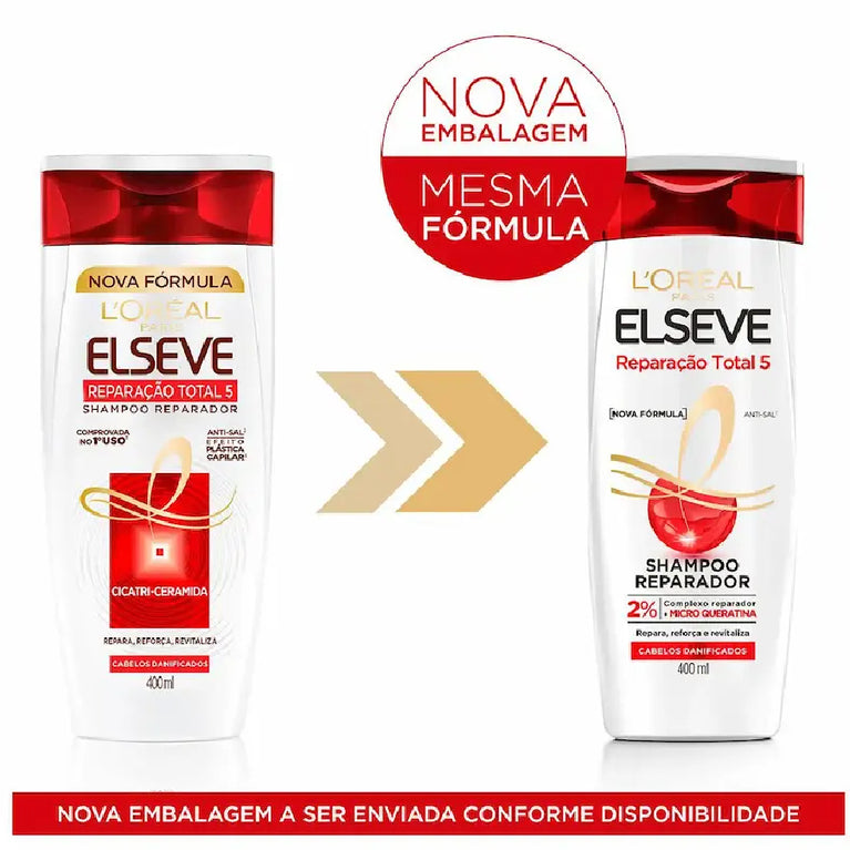 Shampoo L'Oréal Paris Elseve Reparação Total 5+ 400ml