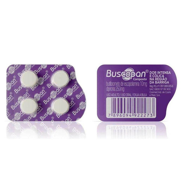 Buscopan Composto 4 Comprimidos - Drogaria Poupa Centro