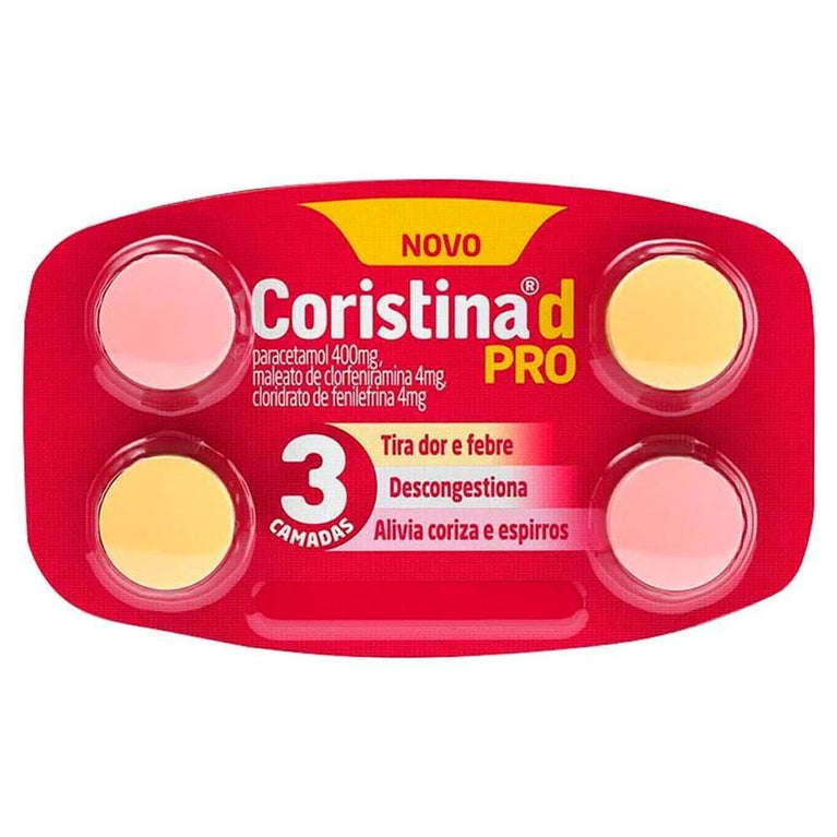 Coristina D Pro 4 Comprimidos - Drogaria Poupa Centro