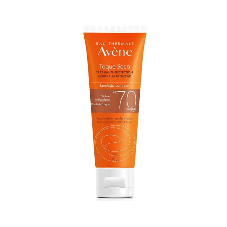 Protetor Solar Facial Avene Toque Seco FPS 70 Com Cor 40g
