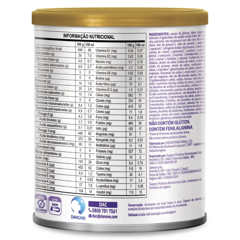 Fórmula Infantil Em Pó Danone Neocate Lcp 400g De 0 A 3 Anos