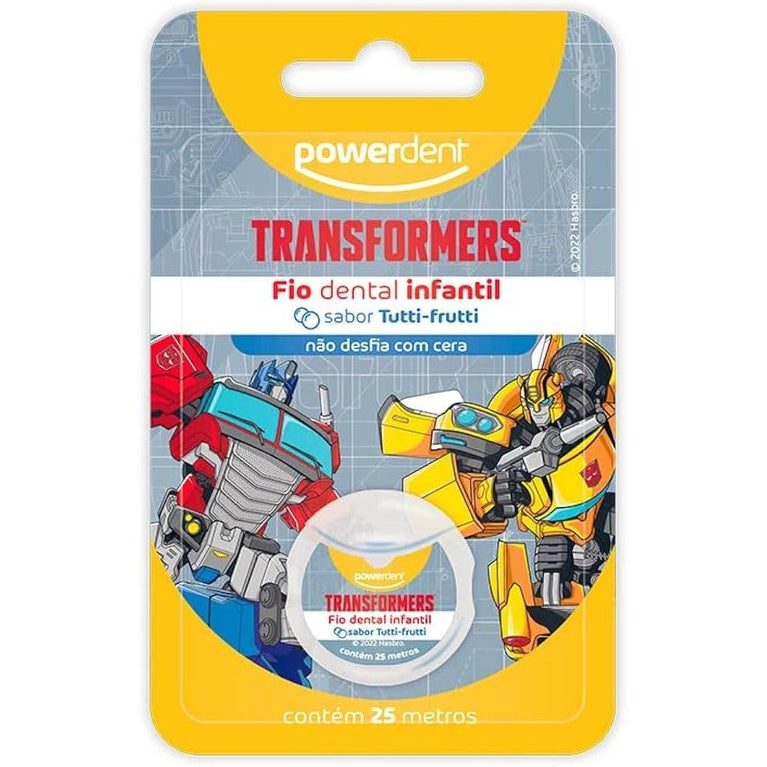 Fio Dental PowerDent Transformers Sabor Tutti Frutti - 25M - Drogaria Poupa Centro