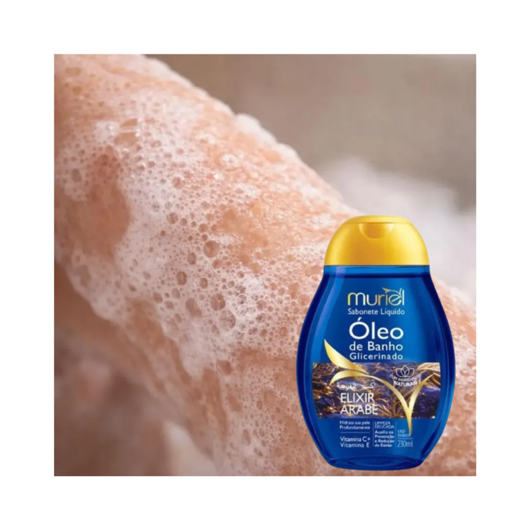 Sabonete Óleo de Banho Muriel Elixir Árabe Glicerinado 230ml